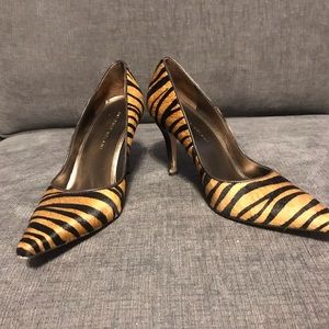Antonio Melani Faux-Tiger Stripe Pointed Heels